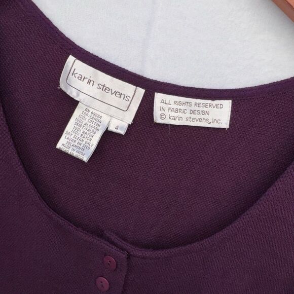 Karin Stevens Vintage Size 4 Burgundy - Picture 5 of 13